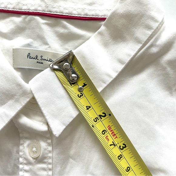Paul Smith Essential Classic White Dress Shirt Button Down *Flaw - Picture 14 of 14